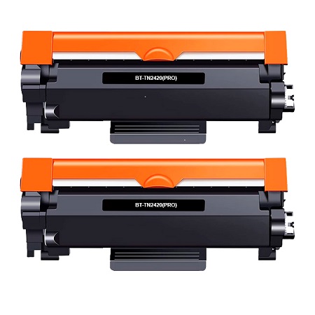 2 × Cartouche Toner Compatible Brother TN2420 TN2410 pour Brother