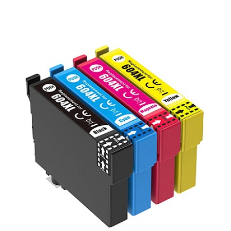 ✓ Pack compatible avec EPSON 604XL, 4 cartouches couleur pack en