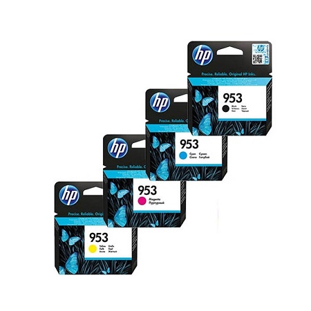 HP 953XL Pack de 4 Cartouches d'Encre Noire, Cyan, Magenta et Jaune grandes  capacités Authentiques (3HZ52AE) : : Informatique